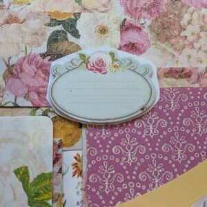 Pink Floral Craft Papers for Junk Journals/Scrapbooking/Card Making